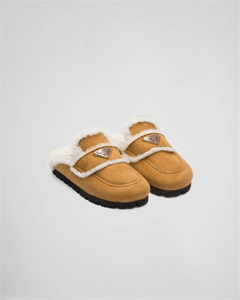 prada sherling slippers